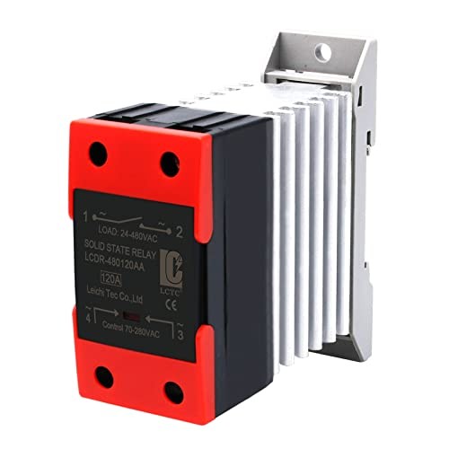 Din Rail Mounted Solid State Relay SSR Single Phase with Heat Sink AC to AC