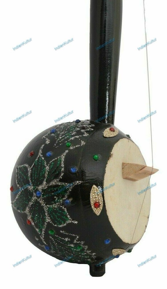 Indian Handmade String Instrument Iktara 20"Inch Fish Printed Tumbi With String