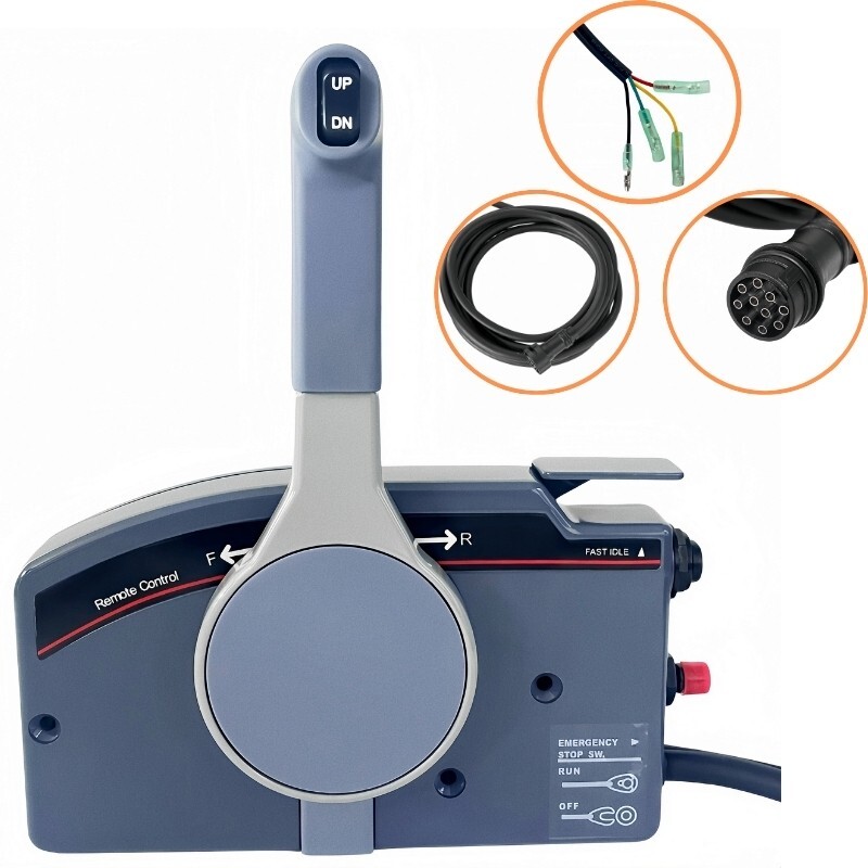 703 Side Mount Control Box For Yamaha Pull to Open with Choke, 10 Pin Harness