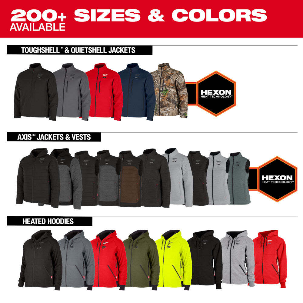 Milwaukee M102B-21M M12 12V Durable Li-Ion Heated AXIS Jacket