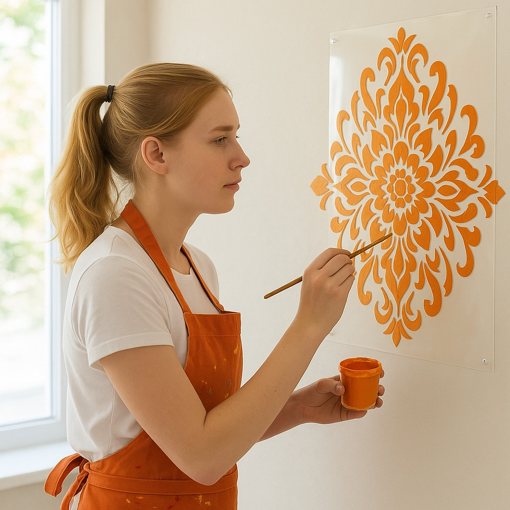 Chameleon Design Stencil Template Reusable for Wall Decor, DIY Crafts, Fabric Pa