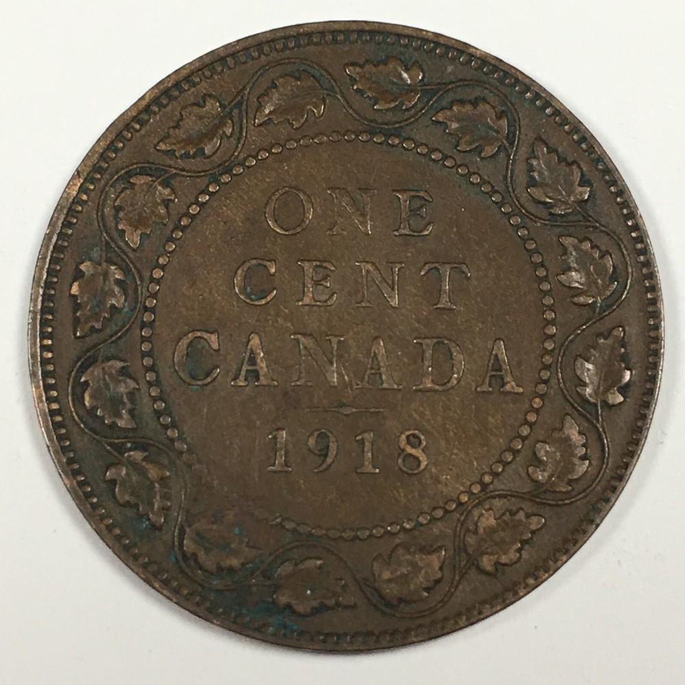1918 Canada 1 Cent - George V - Fine (F) KM#21 - 5397-AH