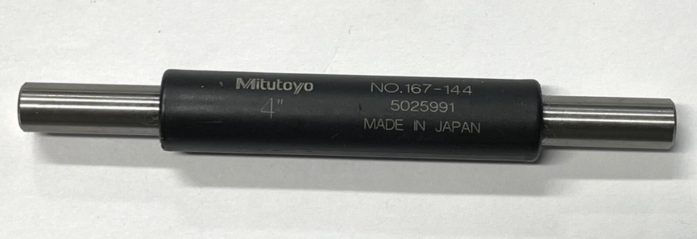 Mitutoyo 167-144 Micrometer Standard Bar, 4" Length *USED*