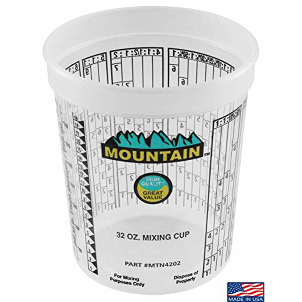 Mountain 4202 Disposable Quart Mixing Cup, 100 Count, Made in USA