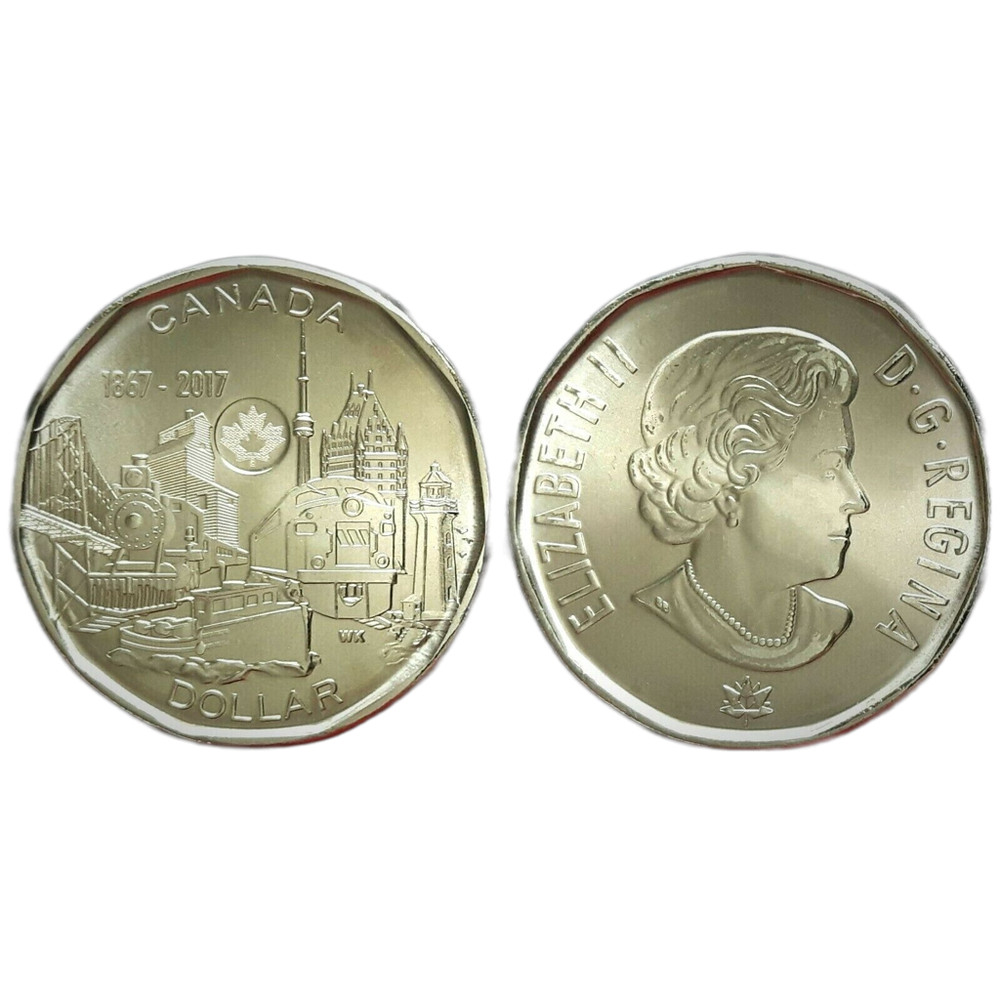 2017 Canada 150 - Connecting a Nation - BU UNC Uncirculated Loonie!!