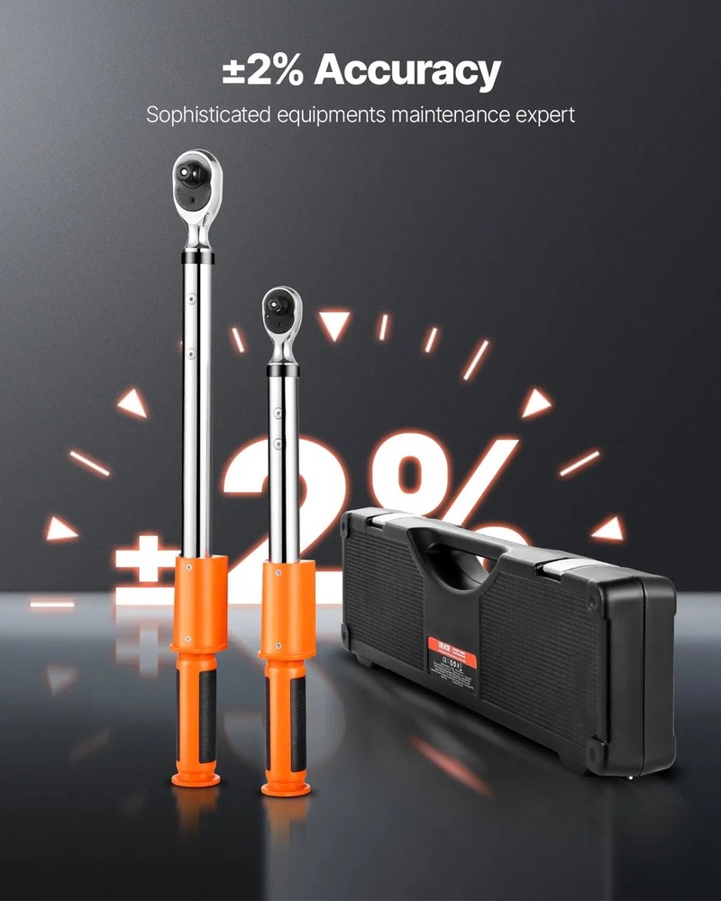 2-Pc Digital Torque Wrench Set, 1/2 & 3/8" Drive, 72-Tooth High-Accuracy Tools