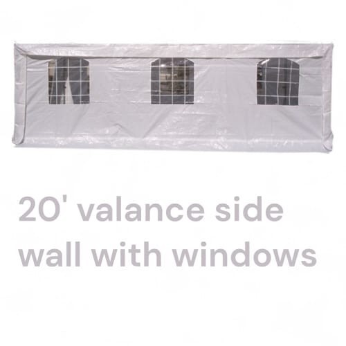 20' Valance Side Panel With WINDOWS(1pc./pack) For Canopy 20-ft long