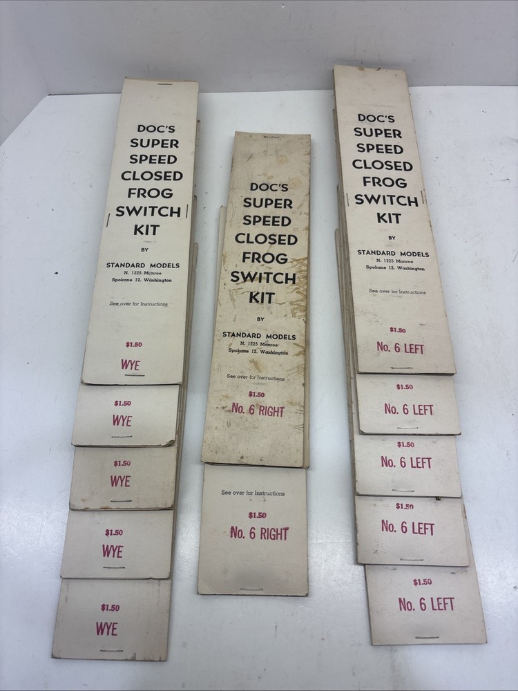 Vintage Standard Models Doc’s Super Speed Closed Frog Switch Kits
