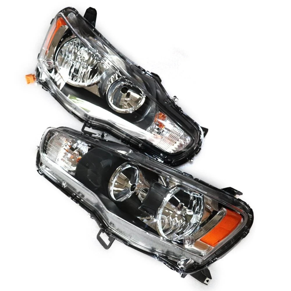 Front Halogen Headlights Assembly Left+Right Side for 2008-2017 Mitsubishi