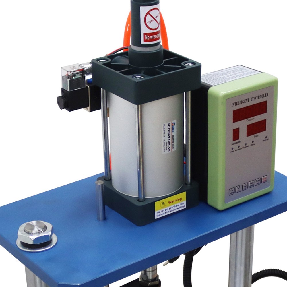 110V 1102lb/500kg Pneumatic Air Punch Press with Controller 2 Column 2 Plates