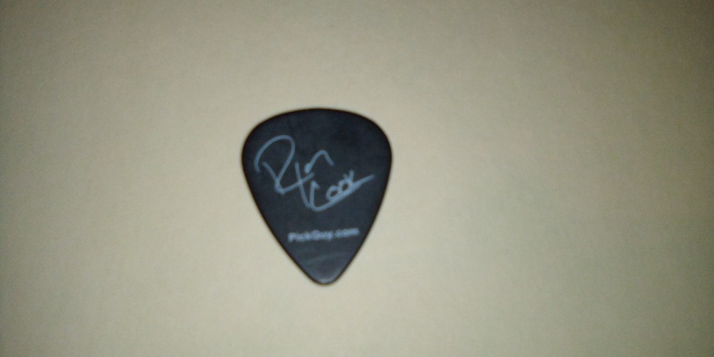 RYAN COOK SILVER & RED ON BLACK TOUR SIGNATURE GUITAR PICK ACE FREHLEY BAND KISS