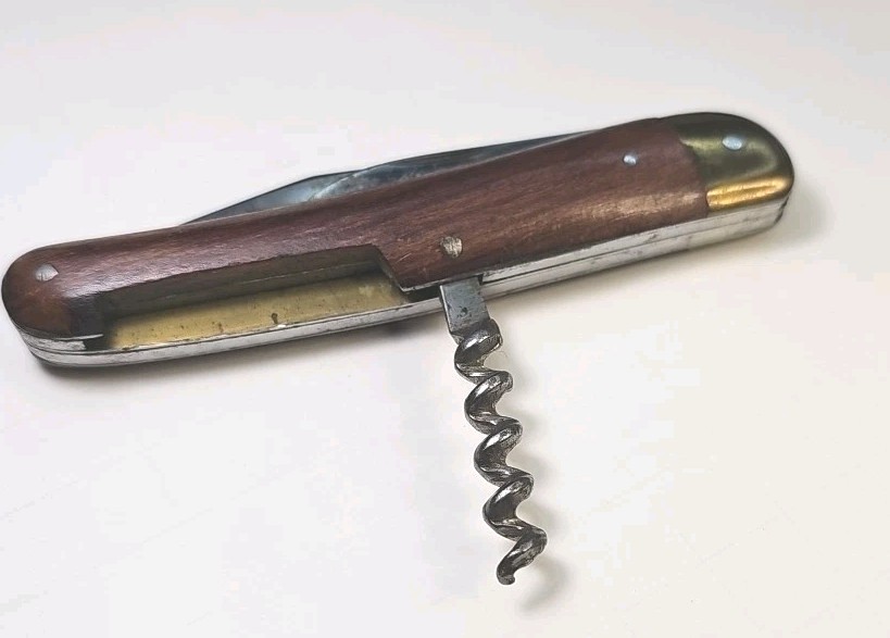 Vintage Olbos Solingen Salesman Sample Pocket Bartool Knife With Corkscrew