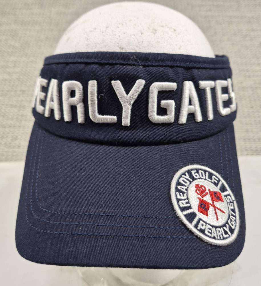 Pearly Gates Hat Visor Strap Back One Size Blue Ready Golf Embroidered Adult
