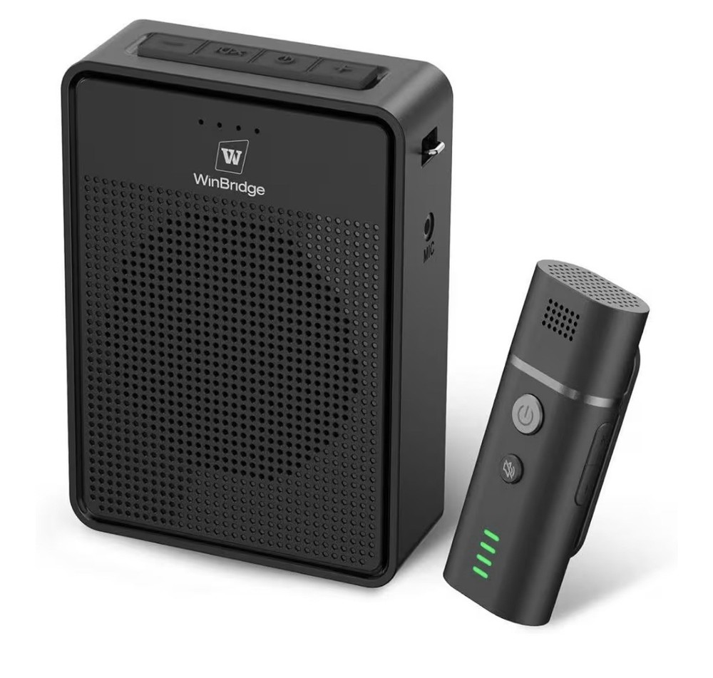 Wireless Voice Amplifier w/ Bluetooth Lavalier Mic, Portable Speaker for Teacher