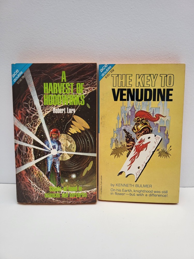 Ace Double Sci-fi Paperback Lot Robert Lory Mack Reynolds Kenneth Bulmer
