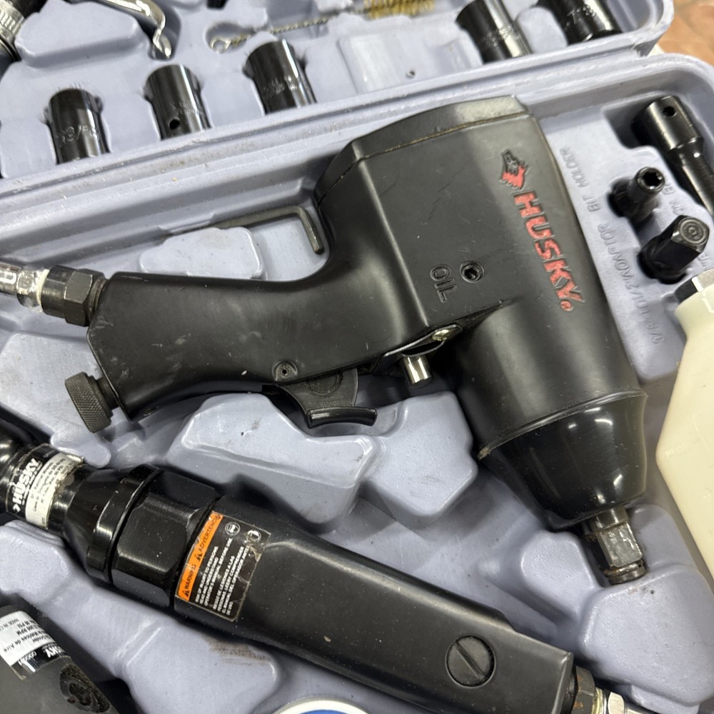 Husky 4-Tool 53 Piece Air Tool Kit Complete Pneumatic Set With Hard Case