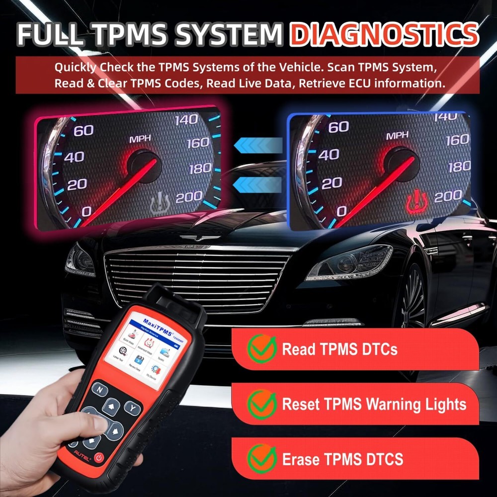 Autel MaxiTPMS TS508WF TPMS Relearn TPMS Sensors Activate Reset Programming Tool