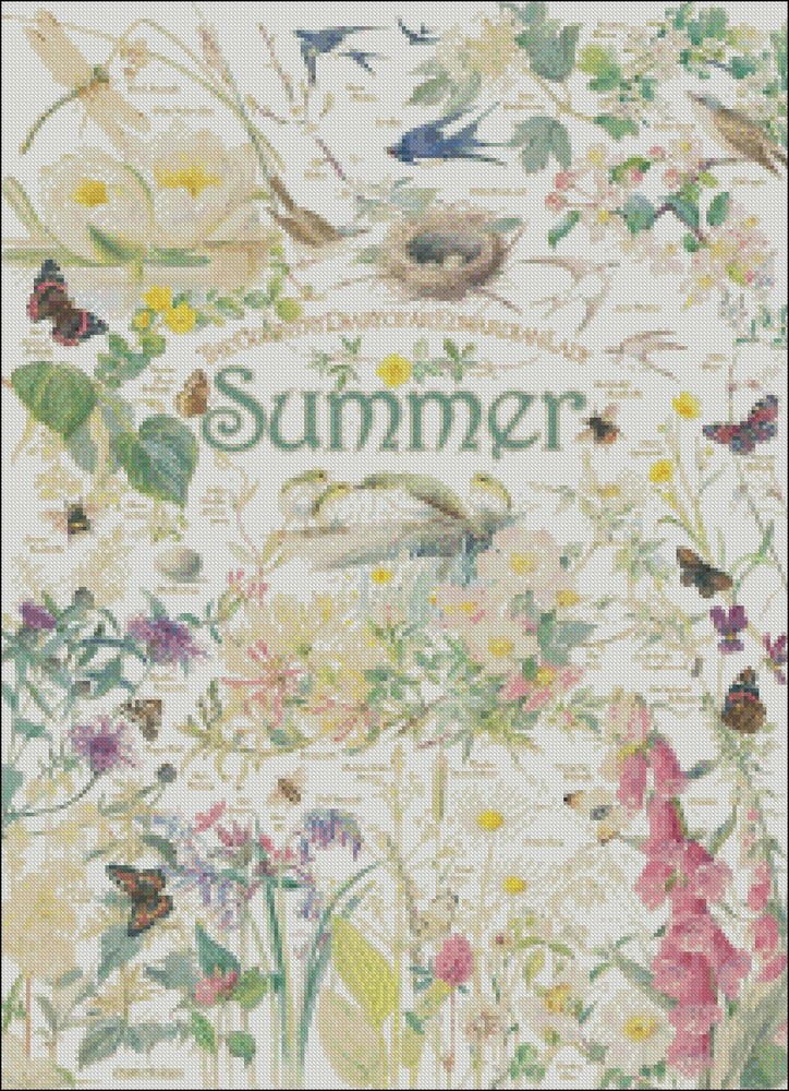 Country Diary Summer - Chart Counted Cross Stitch Patterns Needlework DIY DMC