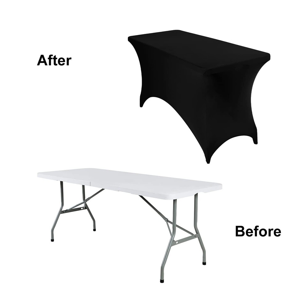 2Pack Spandex Waterproof Table Covers 4ft，Spandex 4ft Waterproof Table Cover ...