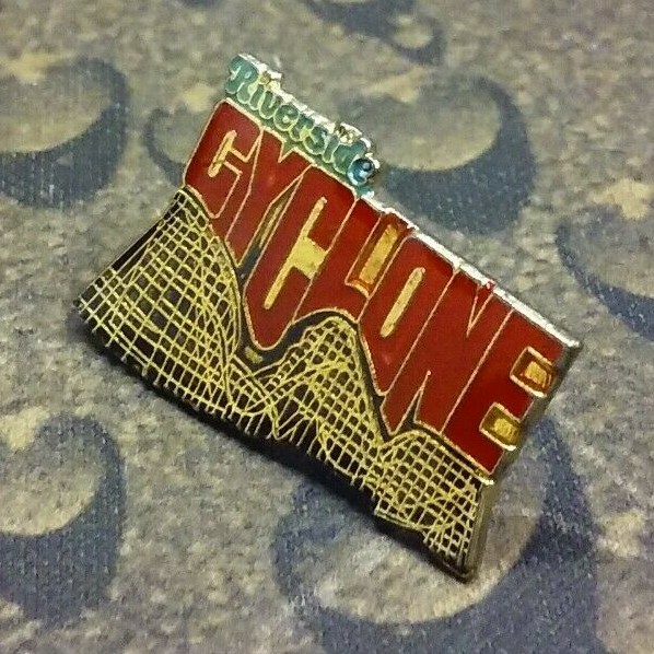Riverside Cyclone Roller Coaster pin badge