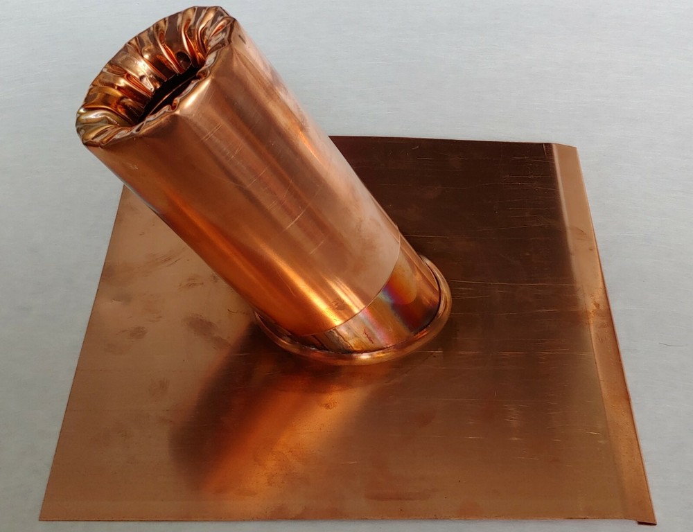 COPPER ROOF JACK VENT STACK for PVC plumbing pipe