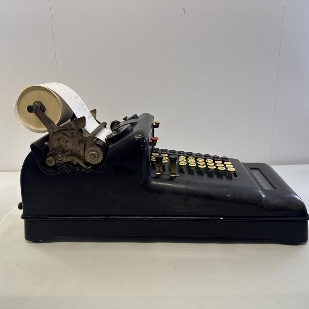 Antique 1920s Burroughs Class 3 Adding Machine Hand Crank, Tested