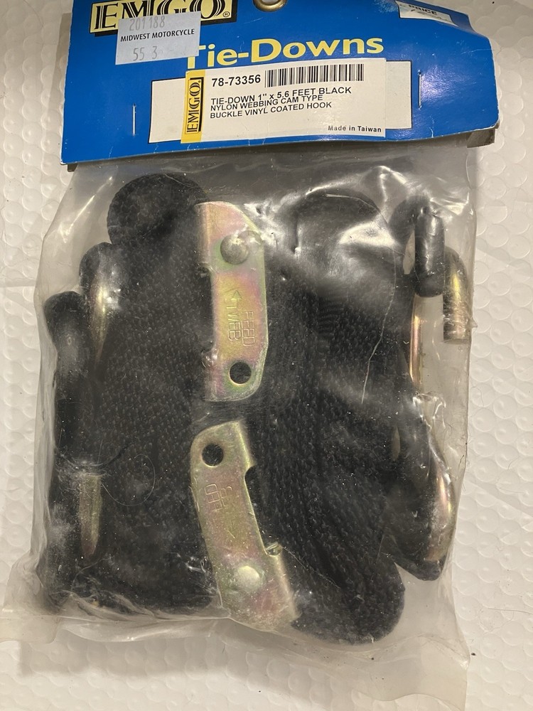 Emgo Black Motorcycle Tie-Downs