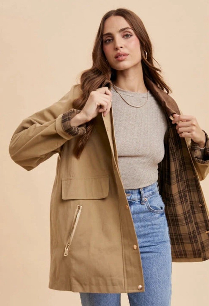Cotton Chore Jacket SANDY BEIGE Women’s Medium