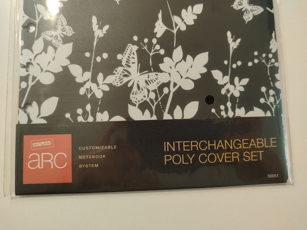 ARC Poly 50051 Cover Set – Customizable Notebook System. Butterfly Design.