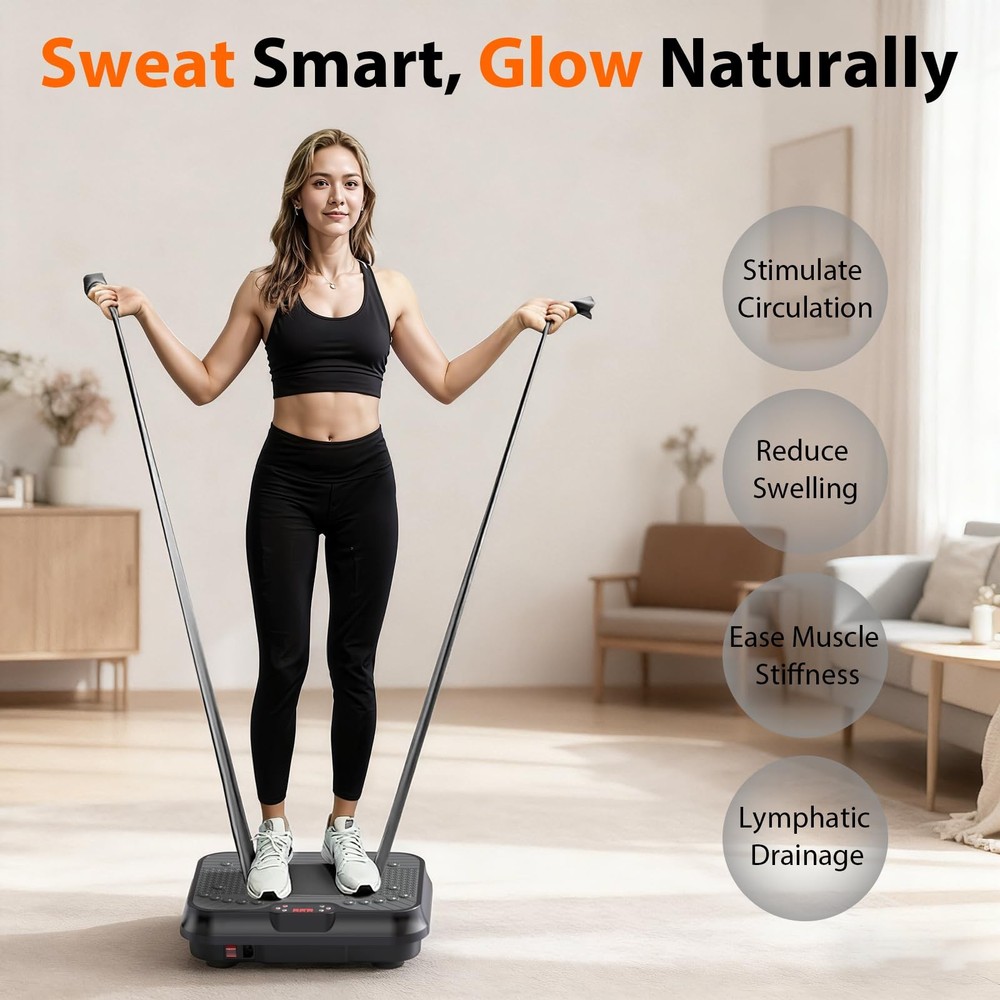 Vibration Plate Exercise Machine for Lymphatic Drainage,Power Vibrate Stand S...