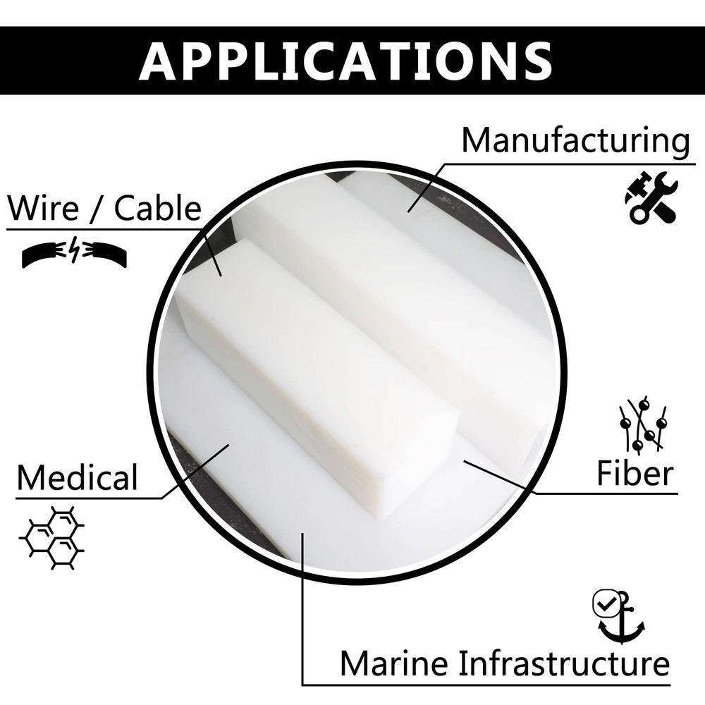 UHMW Tapping Block Ultra High Molecular Weight Polyethylene Rectangular Solid...