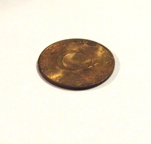 Turkey 1974 5 Kurus unc Red Bronze Coin