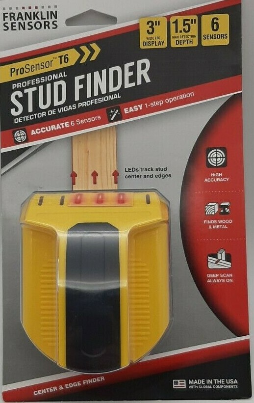FRANKLIN SENSORS PROSENSOR T6 3" STUD FINDER