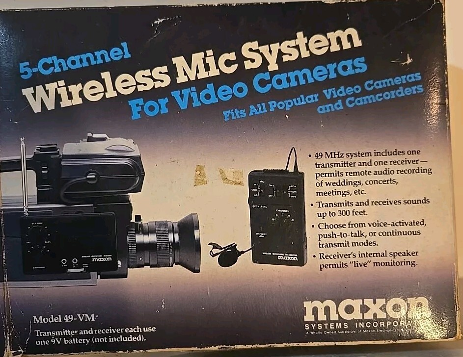 Maxon Wireless Mic System Model 49-VM  5-Channel