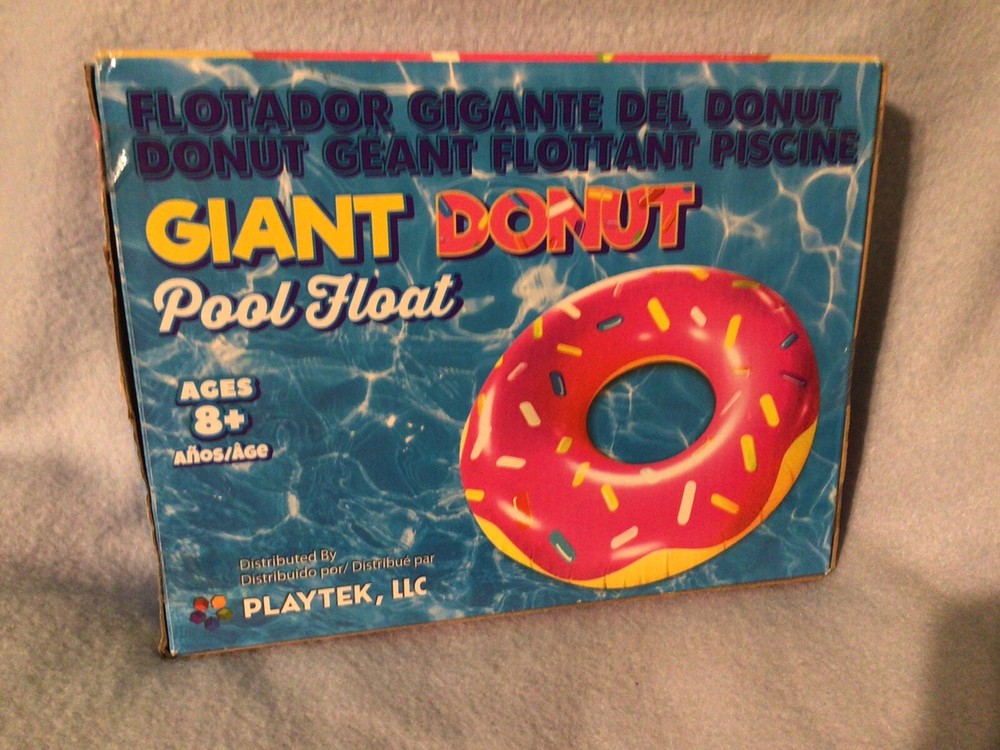 Platter Giant Glazed Donut Themed Pool Float New In Box