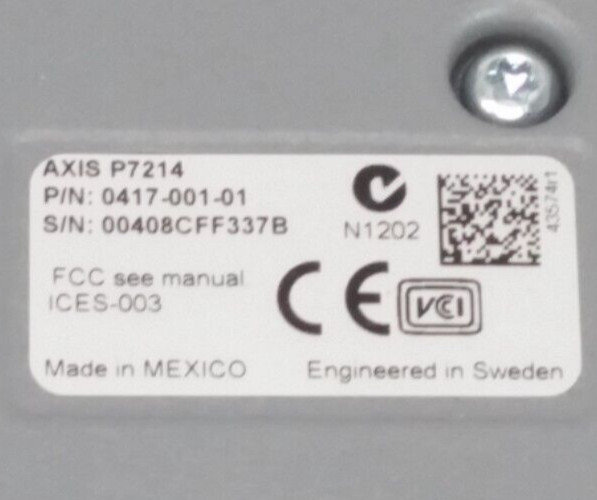 Axis Communications P7214 Video Encoder 0417-001-01 No Adapter