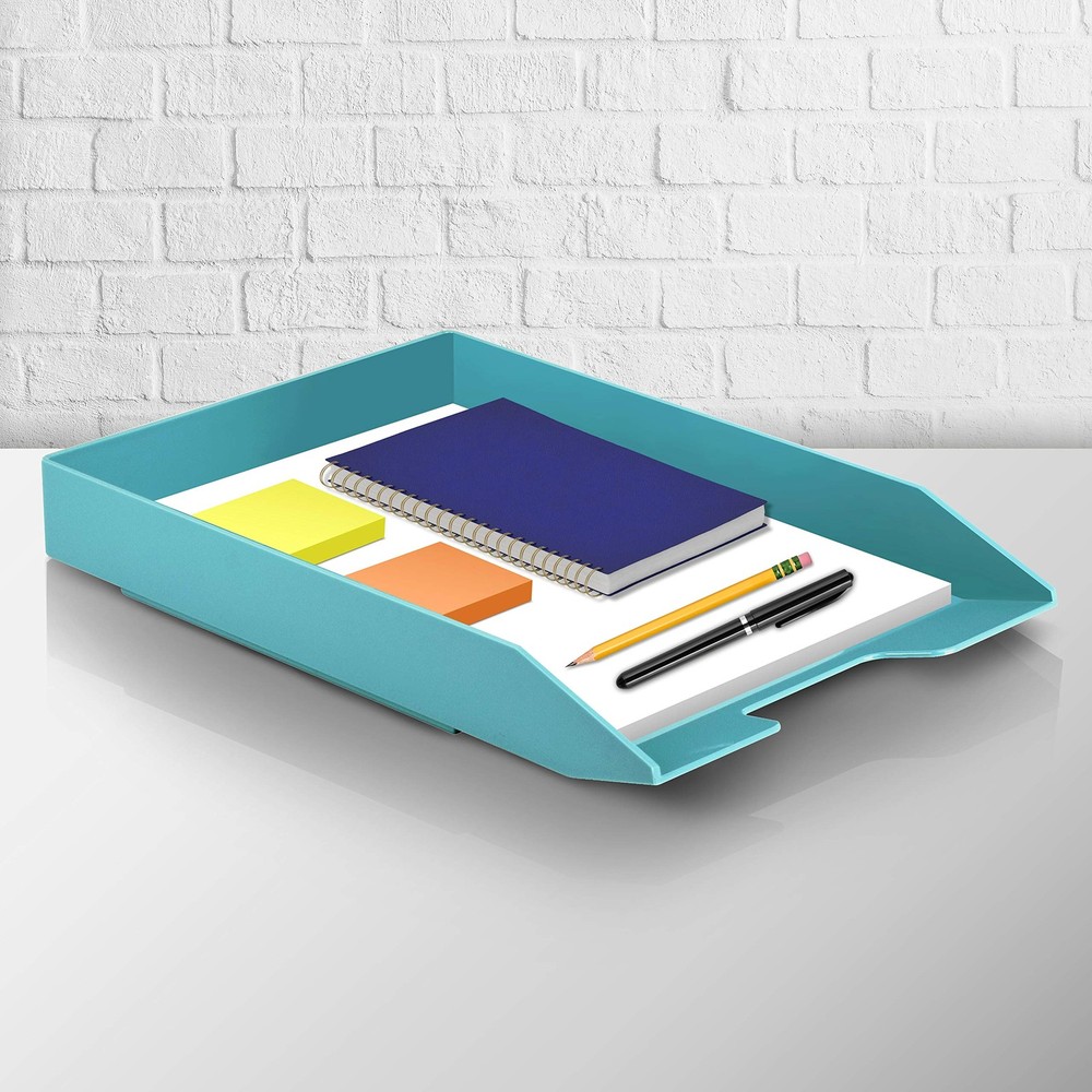 Stackable Letter Tray Front Load, Letter Size, Stacking Document Desk Office ...