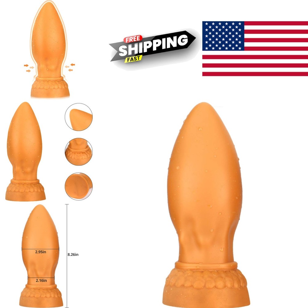 4 Large Liquid Silicone Butt Plug with Spiral Design for Comfortable Insertion