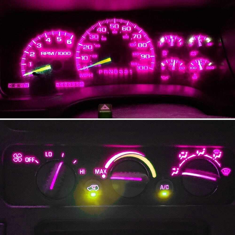 32 pcs LED Gauge Cluster & AC Control backlighting + Indicators for Chevy Trucks