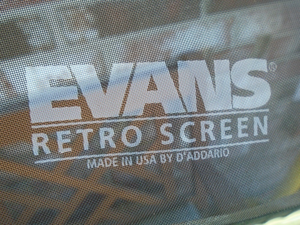 EVANS RETRO SCREEN 20" BASS DRUM HEAD-D'ADDARIO-NICE!