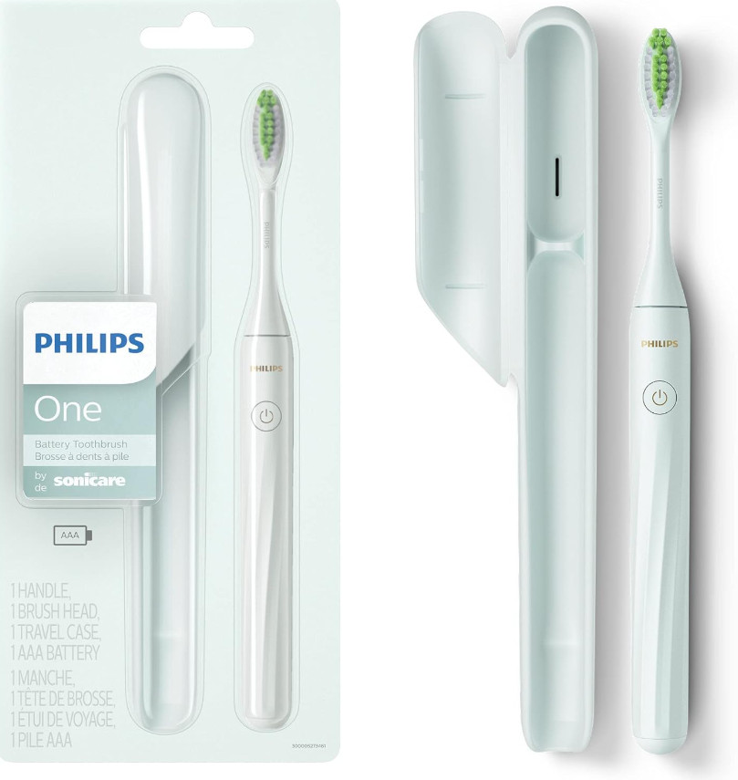 Philips One By Sonicare Battery Toothbrush - Mint Blue (HY1100/03)