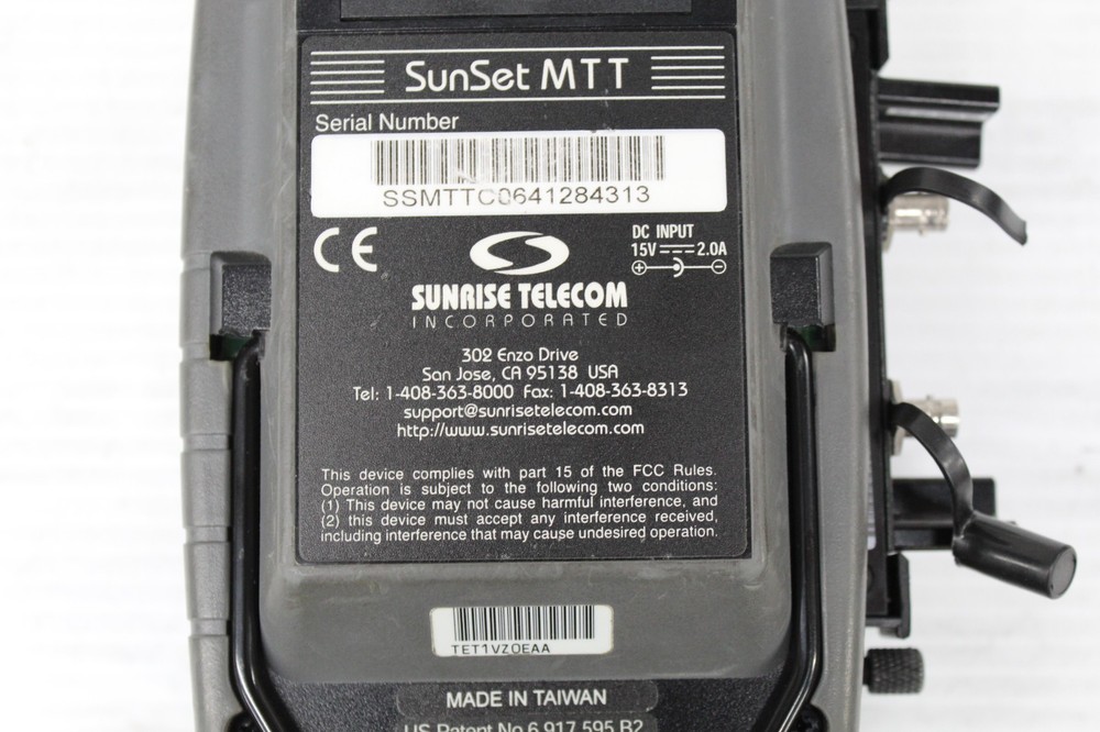 Sunrise Telecom SunSet MTT SSMTT-45 Basic Color Handheld Test Set with Bag