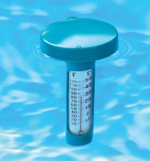 Mainstays Floating Pool Thermometer in White - 2 in x 2 in x 7.75 in - Analog