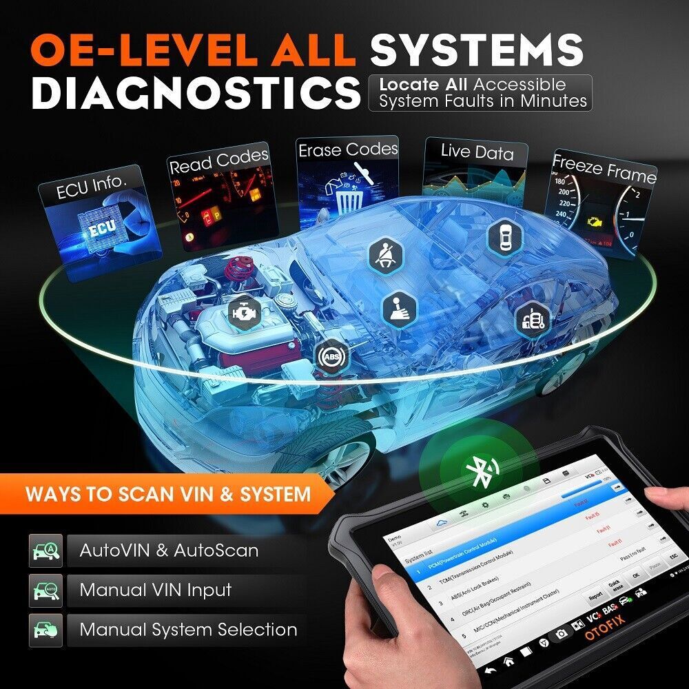 2025 OTOFIX D1 Lite Bidirectional Full System Diagnostic Tool Key Coding Scanner
