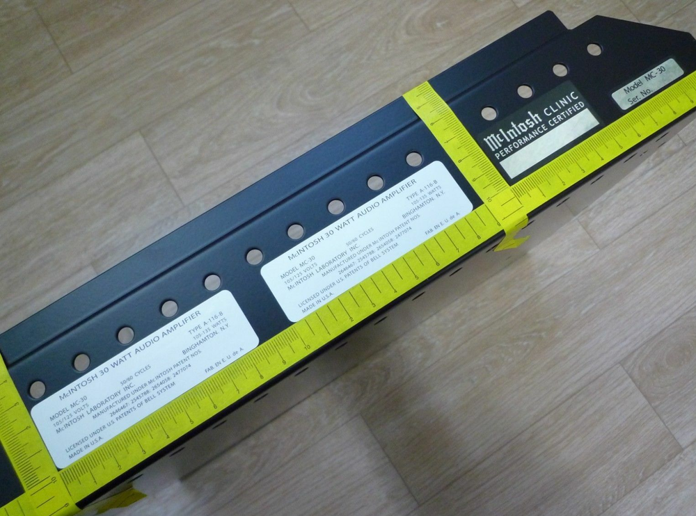 McINTOSH MC30 AMPLIFIER SIDE DECAL LABEL Type-A - No serial number type - New