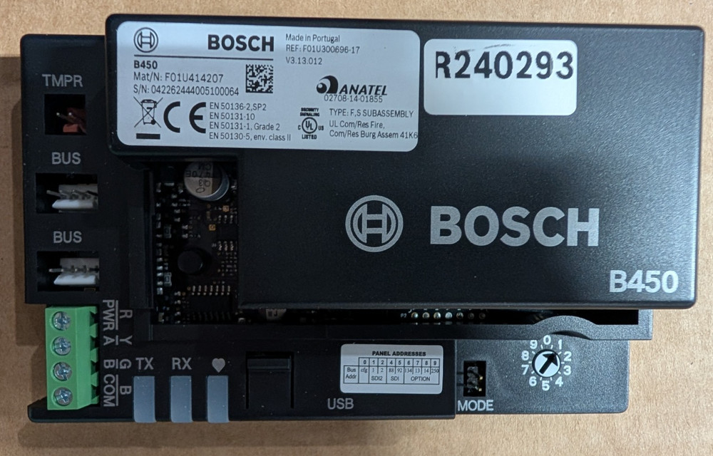 BOSCH B450 Conettix Plug-In Communicator Interface