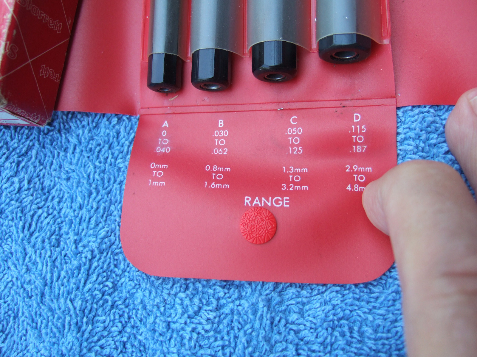 Starrett No S166 Pin Vise Set Vintage USA Octagonal Handle MACHINIST TOOLMAKER 2