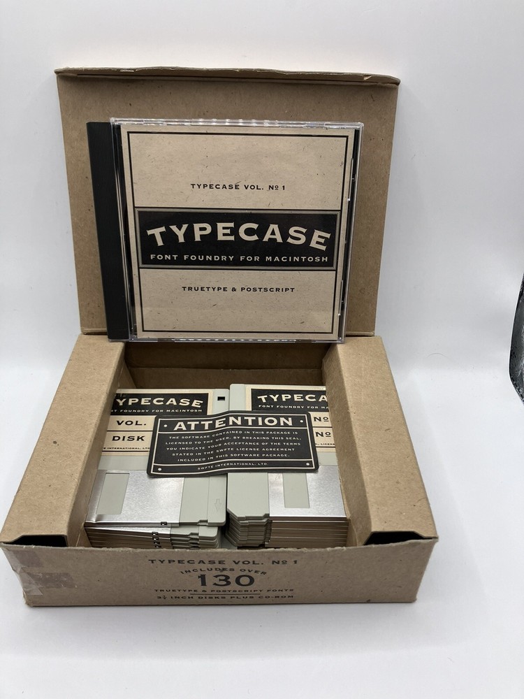 Typecase Font Foundry for Macintosh 130 Truetype & Postscript fonts install