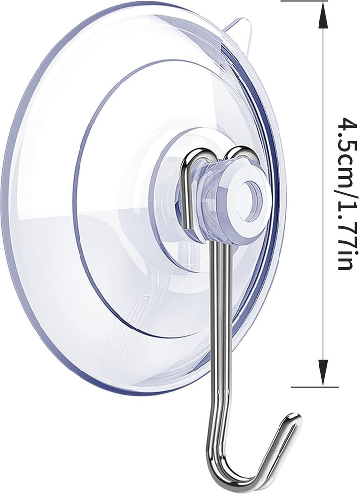 15 PCS Clear Suction Cup Hooks for Effortless Home Organization