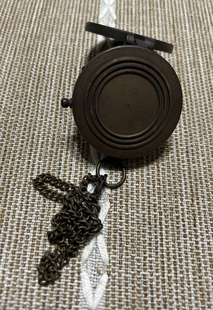 Antique Finish Solid Brass Pocket Compass With Engraving Navigational